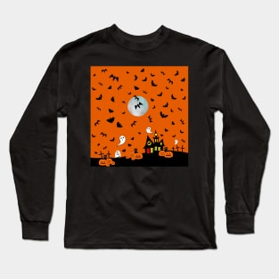 SPOOKY Season Happy Halloween Haunted House Long Sleeve T-Shirt